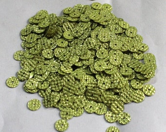 100 Neon Green Color/ Round Sequins/Dotted Texture/ KBRS571