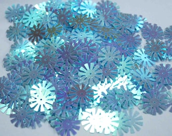 100 lantejoulas em formato de roda na cor azul/KBRS136