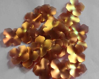 Orange/Bronze Color, Big Flower Sequins, Size 30mm, 10 grams (approx 40 pieces), Code-KBBF663