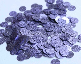 100 Lantejoulas Roxas / Textura de Linha / Lantejoulas Redondas / KBRS139