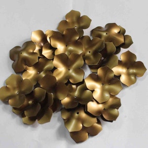 Dull Golden Color, Big Flower Sequins for embroidery, Size 30mm, 10 grams (approx 40 pieces), Code-KBBF662