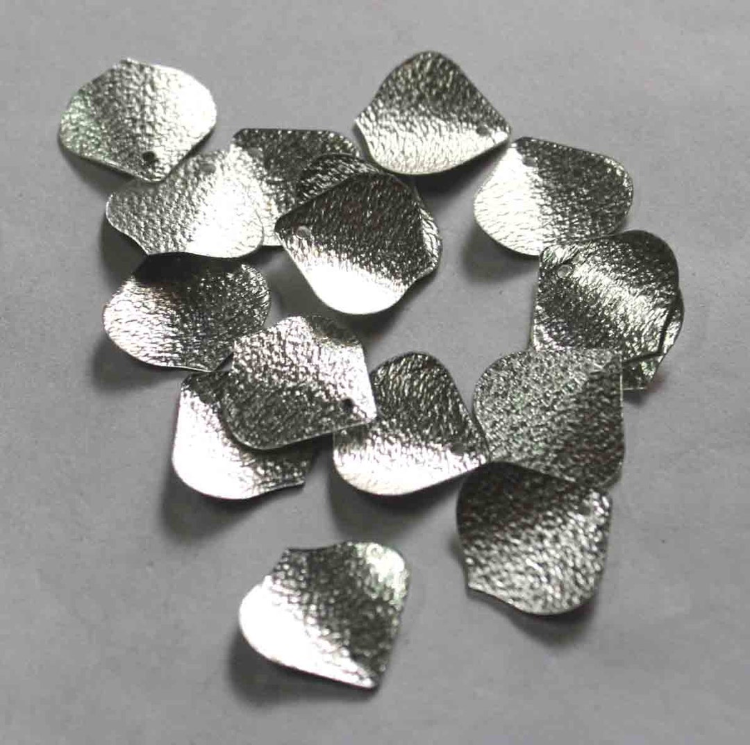 Petal Shape Sequins in Silver Color, Used in Embroidery, Crafts ...