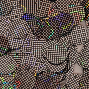 100 silver dotted black SEQUINS/ KBRS039