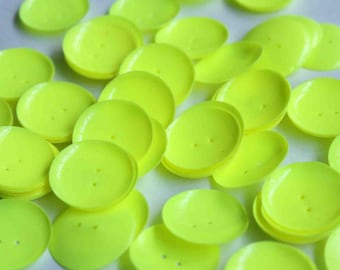 50 lantejoulas redondas verde neon/ KBRS066