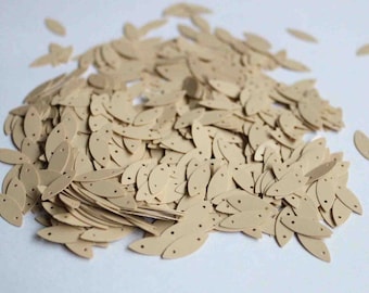 100 Matte Beige Color Petal/ Leaf shape sequins/KBIS197