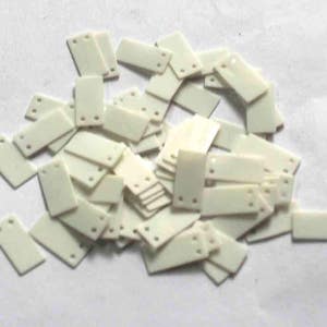 Weiße Farbe Pailletten in Matte Finish für Handwerk, Größe 12mm x 6mm, 10 Gramm (ca 350 Stück), Code-KBRGS698