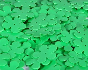 20 peças de lantejoulas em formato de flor......cor verde sólida/KBBF481