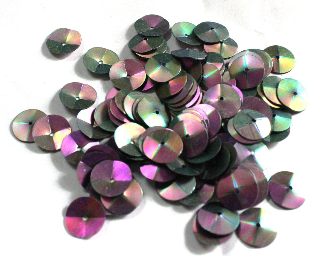 100 Pink Purple Green Mix Color/ Round Sequins/ Rainbow Etsy