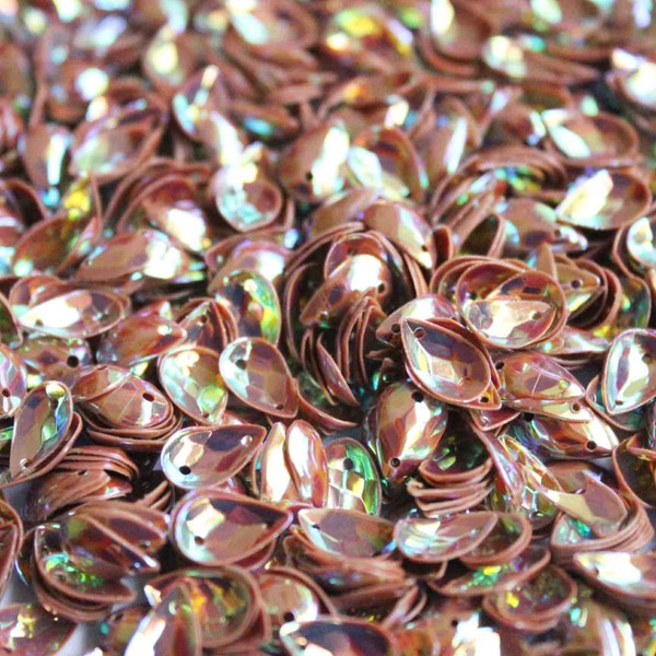 100 Rainbow Tear Drop shape sequins/KBOS373