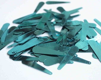 25 Lantejoulas em Formato de Gota/ Cor Azul Metálico/KBOS342