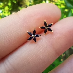 Orecchini fiore argento 925, orecchini margherite colorate argento placcato oro18k