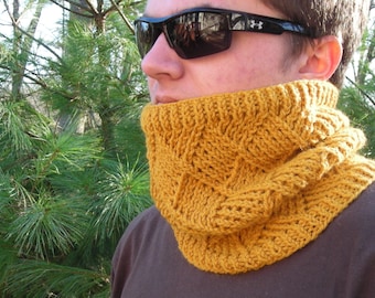 Knitting Pattern cowl neckwarmer men women unisex Black Diamond Warmer, DIY gift,  Sales support Wounded Warrior Project