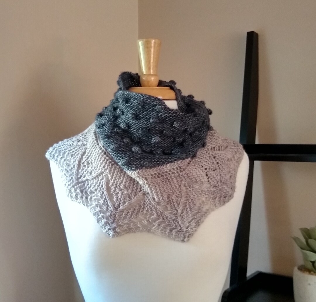 Lace Scarf Knitting Pattern: Snofall Bobble Cowl Shawl (PDF Pattern) - Etsy