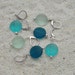 Sea Glass Crochet Stitch Markers - Knitting Stitch Markers - Removable Stitch Markers - 15mm teal turquoise green beach glass - set of 6