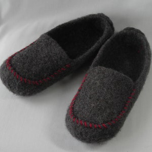 Knitting Pattern PDF Men's Felted Wool Loafers Mocs Slippers DIY Christmas gift, Hygge cozy resell permission BULKY weight yarn image 2