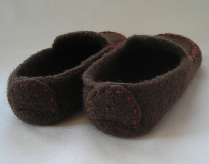 Knitting Pattern PDF Men's Felted Wool Loafers Mocs Slippers DIY Christmas gift, Hygge cozy resell permission BULKY weight yarn image 4