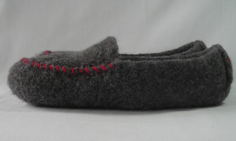 Knitting Pattern PDF Men's Felted Wool Loafers Mocs Slippers DIY Christmas gift, Hygge cozy resell permission BULKY weight yarn image 3