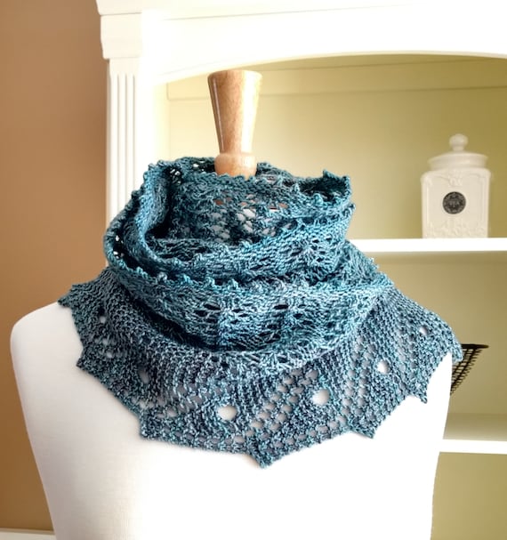 Lace Scarf Shawl Easy Knitting Pattern Front Porch Fern Leaf Lace Rectangle Scarf Cowl Shawl Wrap Pattern Using Sock Fingering Yarn