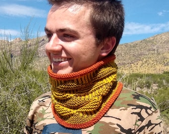 Knitting Pattern cowl neckwarmer unisex men women Textured Triangles Warmer sales support the Wounded Warrior Project