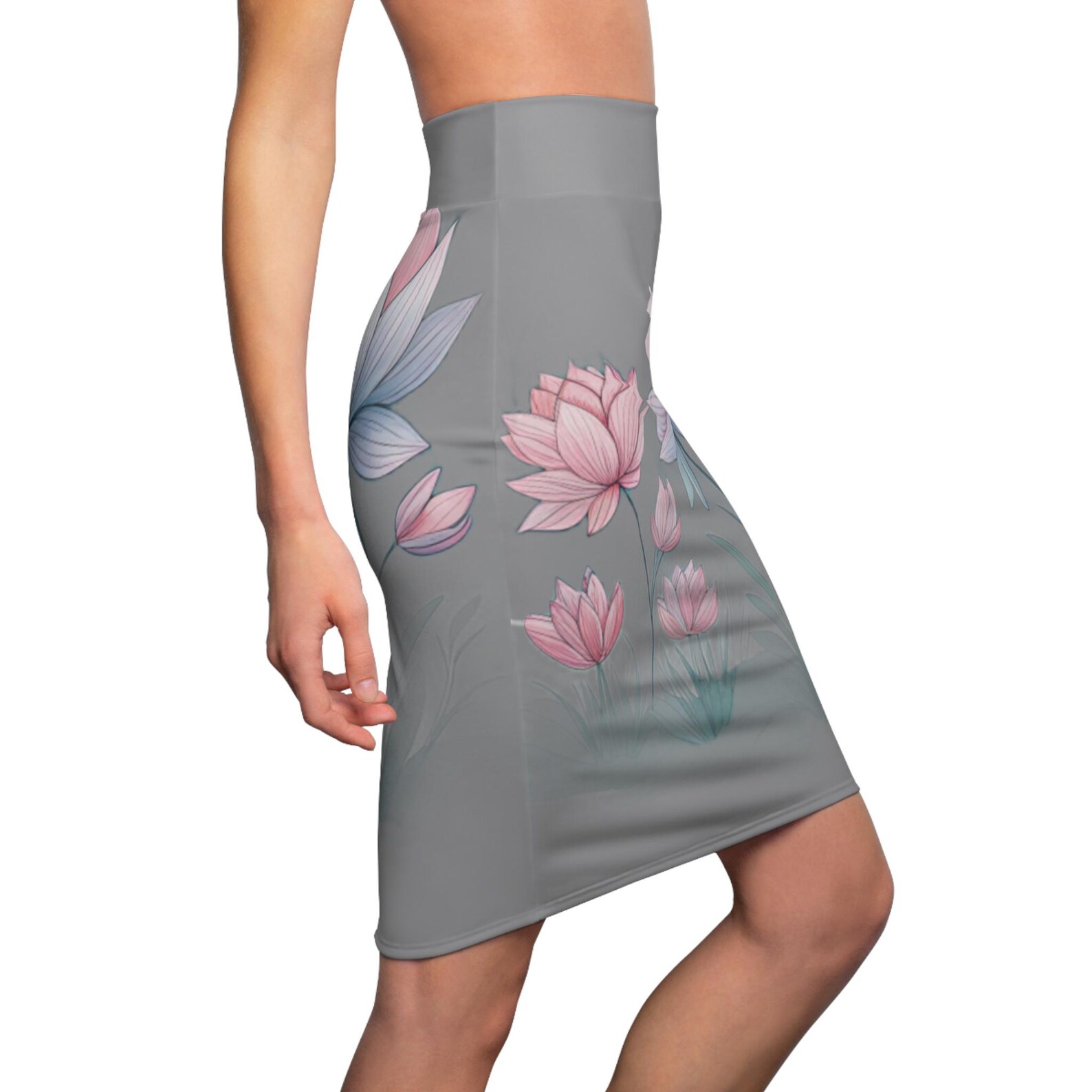 Vintage Floral Pattern Pencil Skirt - XS main image 0