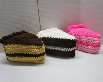 Crochet Cake Slice: Pretend Play Food, Handmade Toy