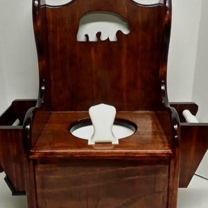 Handmade Wooden Potty Chair, Magazine Rack & TP Holder, Personalized