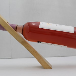 Balancing Act Wine Holder,  Balancing Wine Holder, Wooden Wine Holder, Defied Gravity Wine Holder, Balancing Bottle Holder