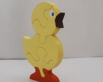 Handmade Wooden Chicken Puzzle: Educational Toy, Easter Gift