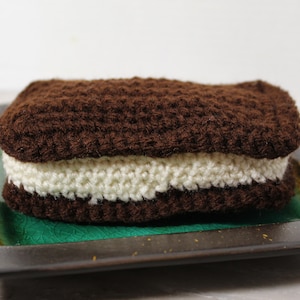 Ice Cream Sandwich Play Food, Dessert and Sweets Play Food, Crochet Ice Cream, Kids Play Food, Frozen Confection Sandwich, Kid Birthday Gift