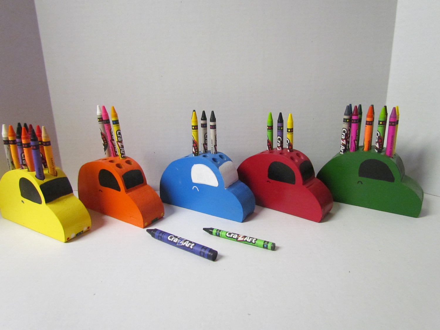 Crayon Holdercar Crayon Holdervolkswagon Toywooden Etsy