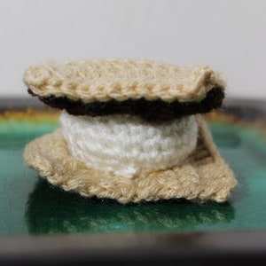 Smore, Campfire Food, Camping Food, Kids Play Food, Pretend Play, Crochet Smore, Dessert, Kids Play Kitchen, Crochet Smore, Amigurumi, Toy image 3