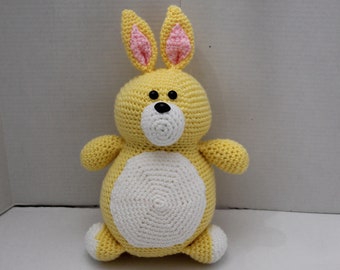 Crochet Easter Bunny: Yellow Amigurumi Plush Toy