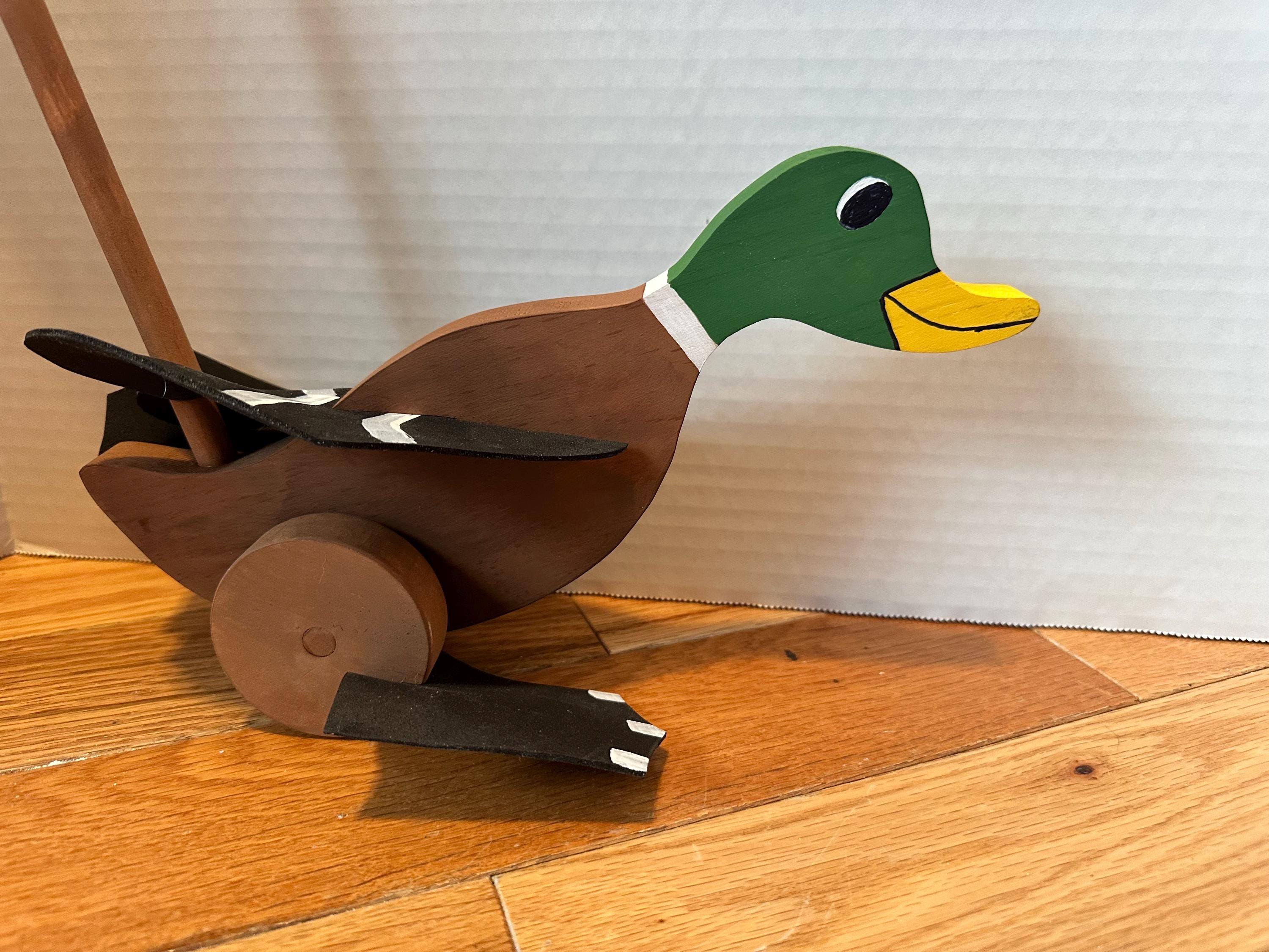 Walking Duck Cart 木製おもちゃ レトロ アヒル Walking Duck Cart