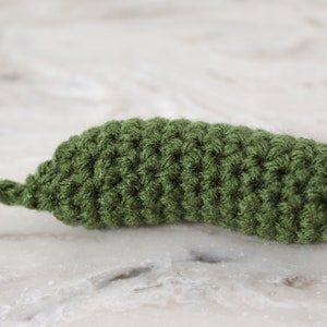 Crochet Pickle, Pickle Cucumber Play Food, Christmas Pickle, Pretend Play Food, Kitchen Baby Toy, Toy Play Kitchen, Crochet Play Food Toys image 5