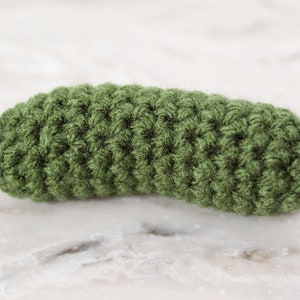 Crochet Pickle, Pickle Cucumber Play Food, Christmas Pickle, Pretend Play Food, Kitchen Baby Toy, Toy Play Kitchen, Crochet Play Food Toys image 9