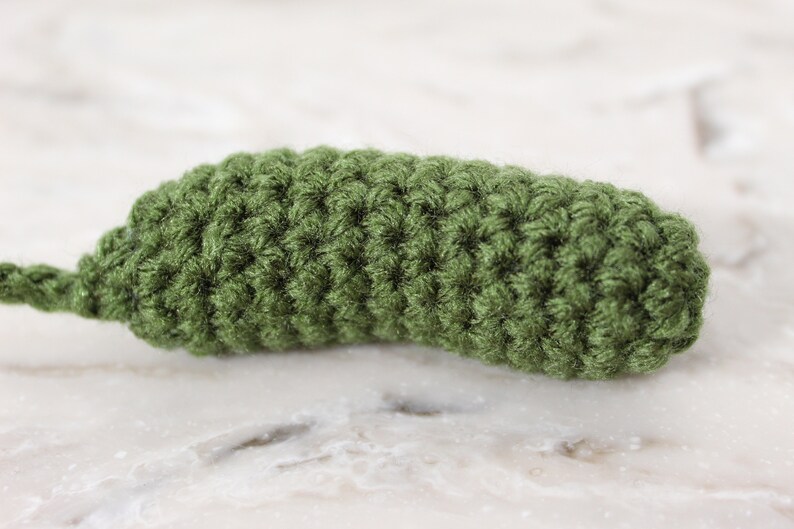 Crochet Pickle, Pickle Cucumber Play Food, Christmas Pickle, Pretend Play Food, Kitchen Baby Toy, Toy Play Kitchen, Crochet Play Food Toys image 9