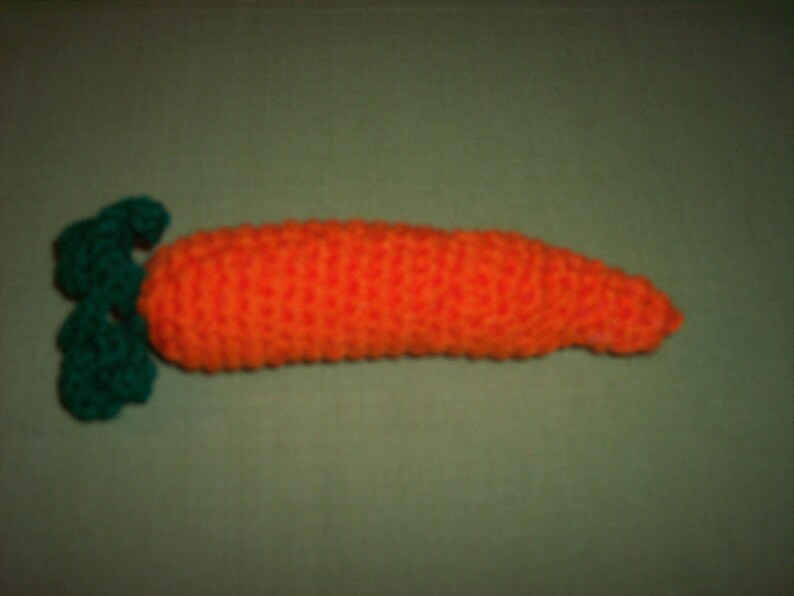 Crochet Carrot, Orange Carrot, Crochet Play Food, Crochet Vegetables, Pretend Play Food, Kitchen Baby Toy, Play Kitchen, Crochet Food Toys image 2