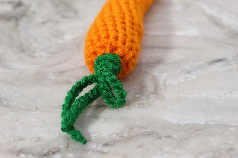 Crochet Carrot, Orange Carrot, Crochet Play Food, Crochet Vegetables, Pretend Play Food, Kitchen Baby Toy, Play Kitchen, Crochet Food Toys image 7