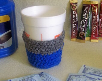 Handmade Crochet Coffee Cozy: School Fundraiser Drink Cozies