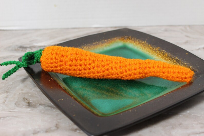 Crochet Carrot, Orange Carrot, Crochet Play Food, Crochet Vegetables, Pretend Play Food, Kitchen Baby Toy, Play Kitchen, Crochet Food Toys image 5