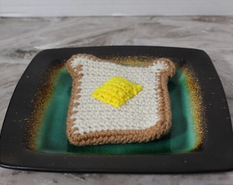 Crochet Toast and Butter Play Food: Handmade Kitchen Toy