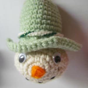 Crochet Snowman Ornament~Christmas Ornament~Tree Decoration~Christmas Gift~Snowman~Crochet Amigurumi Christmas Decoration~Amigurumi Snowman