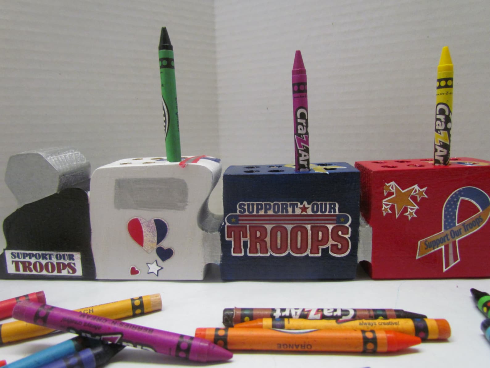 Military Crayon Holdersupport Our Troops Crayon Etsy
