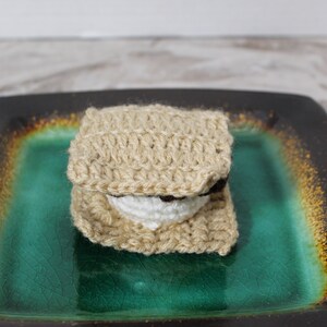 Smore, Campfire Food, Camping Food, Kids Play Food, Pretend Play, Crochet Smore, Dessert, Kids Play Kitchen, Crochet Smore, Amigurumi, Toy image 7