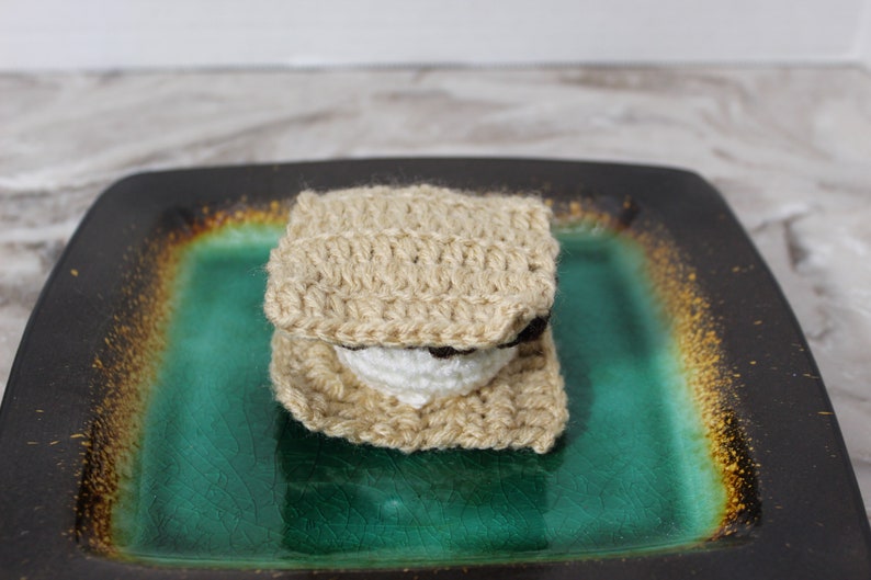 Smore, Campfire Food, Camping Food, Kids Play Food, Pretend Play, Crochet Smore, Dessert, Kids Play Kitchen, Crochet Smore, Amigurumi, Toy image 7