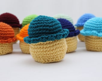 Crochet Cupcake: Handmade Play Food Dessert Toy