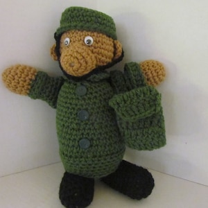 Crochet Military Bear, Teddy Bear for Military, Vetrans, Memorial Day, Deployment, National Guard Bear, Plush Army Bear, Combat Uniform, Toy