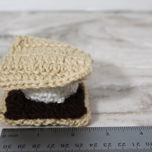 Smore, Campfire Food, Camping Food, Kids Play Food, Pretend Play, Crochet Smore, Dessert, Kids Play Kitchen, Crochet Smore, Amigurumi, Toy image 9