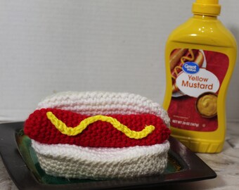Crochet Hot Dog Play Food: Handmade Kitchen Accessory