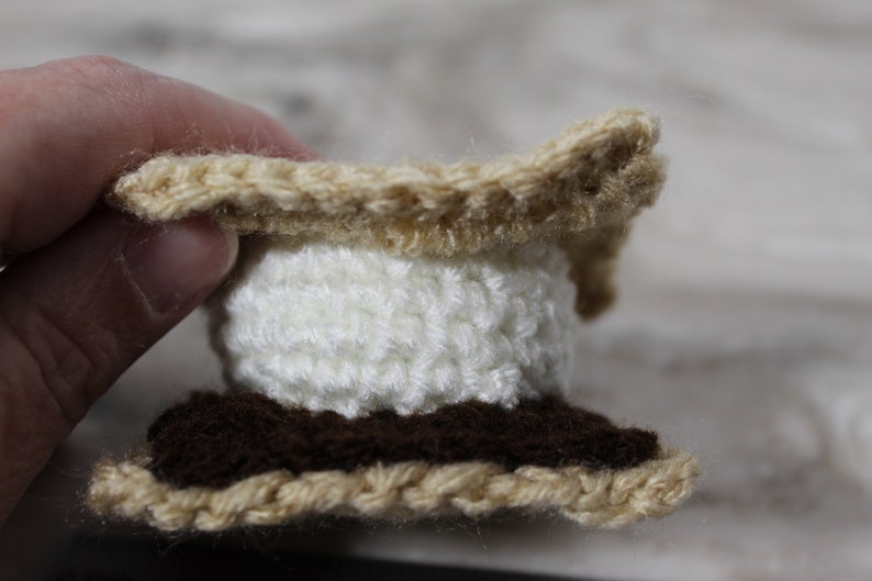 Smore, Campfire Food, Camping Food, Kids Play Food, Pretend Play, Crochet Smore, Dessert, Kids Play Kitchen, Crochet Smore, Amigurumi, Toy image 1